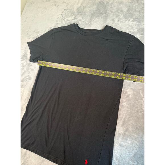 Polo Ralph Lauren Crewneck Mens XL Black Cotton Logo Tshirt Classic Pony Logo - Picture 6 of 7